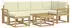 vidaXL Outdoor-Sofagarnitur 7-tlg. Akazienholz Weiß/Creme (3387909)