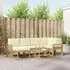 vidaXL Outdoor-Sofagarnitur 7-tlg. Akazienholz Weiß/Creme (3387909)