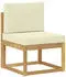 vidaXL Outdoor-Sofagarnitur 7-tlg. Akazienholz Weiß/Creme (3387909)