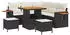 vidaXL Gartensofa-Set mit Kissen 9-tlg. Poly-Rattan Schwarz/Creme (3365120)