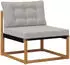 vidaXL Outdoor-Sofagarnitur mit Kissen 6-tlg. Natur/Hellgrau (3381651)