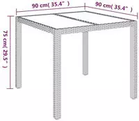 vidaXL 5-tlg. Garten-Essgruppe mit Kissen Schwarz Poly Rattan