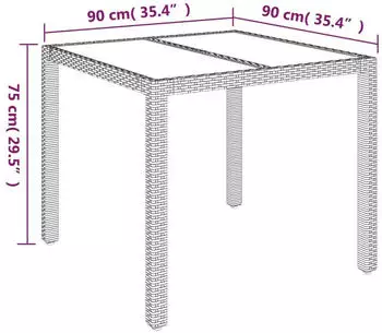 vidaXL Garten-Essgruppe 5-tlg. mit Kissen, Poly Rattan, Schwarz (3185054)