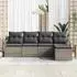 vidaXL Garten-Sofa-Set 5-teilig mit Kissen Grau Poly Rattan (3355008)