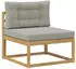 vidaXL Outdoor-Sofagarnitur 9-tlg. Weiß/Hellgrau (3386905)