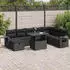 vidaXL Garten-Sofagarnitur 9-tlg. mit Kissen Poly Rattan Grau (3327880)