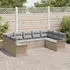 vidaXL Garten-Sofa-Set mit Kissen 9-tlg. Beige Poly-Rattan (3345520)