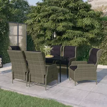 vidaXL Garten-Essgruppe 7-tlg., Braun (3099670)