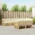 vidaXL Outdoor-Sofagarnitur mit Kissen 8-tlg. Polyester Weiß/Creme (3390665)