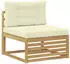 vidaXL Outdoor-Sofagarnitur mit Kissen 8-tlg. Polyester Weiß/Creme (3390665)