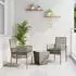 vidaXL Garten Bistro Set 3-tlg. Grau Poly-Rattan (3334957)