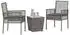 vidaXL Garten Bistro Set 3-tlg. Grau Poly-Rattan (3334957)