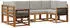 vidaXL Outdoor-Sofagarnitur mit Kissen 6-teilig, Natur/Hellgrau (3385492)