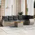 vidaXL Garten-Essgruppe 7-tlg. mit Kissen Polyrattan Schwarz (3225020)