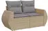 vidaXL Garten-Essgruppe 7-tlg. mit Kissen Polyrattan Schwarz (3225020)