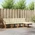 vidaXL Outdoor-Sofagarnitur mit Kissen 5-tlg., Natur/Creme (3368577)