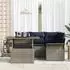 vidaXL Gartenlounge-Set 5-tlg. mit Kissen, Poly-Rattan, Grau (3348281)