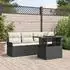 vidaXL Garten-Sofa-Set mit Kissen, 5-teilig, Poly Rattan, Schwarz (3348183)