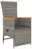 vidaXL Garten-Essgruppe 7-tlg. Poly Rattan mit Kissen, Grau (3157541)