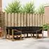 vidaXL Outdoor-Sofagarnitur mit Kissen 6-tlg., Natur/Schwarz (3369011)