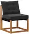vidaXL Outdoor-Sofagarnitur mit Kissen 6-tlg., Natur/Schwarz (3369011)