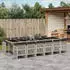 vidaXL Garten-Essgruppe 11-tlg. Poly Rattan mit Kissen Beige (3210756)