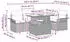 vidaXL Garten-Sofa-Set mit Kissen 6-teilig Poly-Rattan Schwarz (3357026)