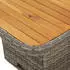 vidaXL Garten-Essgruppe 4-tlg. mit Kissen Poly Rattan Grau (3277345)