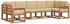 vidaXL Outdoor-Sofagarnitur mit Kissen 7-tlg., Natur/Beige (3366911)