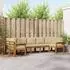 vidaXL Outdoor-Sofagarnitur mit Kissen 7-tlg., Natur/Beige (3366911)