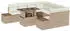 vidaXL Gartensofa-Set mit Kissen 9-tlg. Poly-Rattan Beige/Creme (3349157)