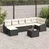 vidaXL Garten-Sofaset 7-teilig Polyrattan mit Kissen, Braun