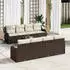 vidaXL Garten Sofa Set 9-teilig Poly Rattan Braun (3345628)