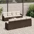 vidaXL Garten Sofa Set 9-teilig Poly Rattan Braun (3345628)