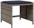 vidaXL Garten-Ess-Set 17-teilig mit Kissen, Polyrattan, grau (3277956)