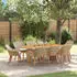 vidaXL Garten Essgruppe mit Kissen 9-tlg. Beige Poly-Rattan (3261632)