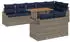 vidaXL Garten-Sofa-Set mit Stauraum 9-tlg. Grau Poly Rattan (3358593)