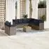 vidaXL Garten-Sofagarnitur 10-tlg. mit Kissen Poly Rattan Grau (3256047)