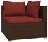 vidaXL Garten-Lounge-Set 13-tlg. mit Kissen, Poly Rattan, Braun (3102107)