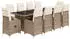 vidaXL Garten-Bistro-Set 11-tlg. mit Kissen Poly Rattan Beige (3277288)