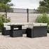 vidaXL Garten-Sofagarnitur 9-tlg. mit Kissen, Poly Rattan, Braun (3326294)