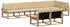 vidaXL Outdoor-Sofagarnitur mit Kissen 8-tlg., Weiß/Beige (3388807)