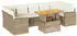 vidaXL Garten-Sofagarnitur 8-tlg. mit Kissen, Poly Rattan, Beige (3327012)