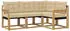 vidaXL Outdoor-Sofagarnitur mit Kissen 4-tlg., Weiß/Beige (3389423)