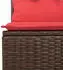 vidaXL Gartensofa-Set 12-teilig mit Kissen, Polyrattan, Braun (3218434)