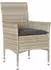 vidaXL Garten-Essgruppe 5-tlg. Poly Rattan/Glas mit Kissen Hellgrau (3278612)