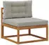 vidaXL Outdoor-Sofagarnitur mit Kissen 9-tlg. Natur/Hellgrau (3382889)