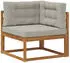 vidaXL Outdoor-Sofagarnitur mit Kissen 9-tlg. Natur/Hellgrau (3382889)