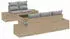 vidaXL Gartensofa-Set mit Kissen 6-tlg. Poly-Rattan Beige/Grau (3355609)