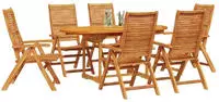 vidaXL Garten Essgruppe 7 pcs Braun Massivholz Akazie